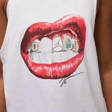 Tielko Jordan Flight Sleeveless Graphic Tee Biela | HV0223-100, 3