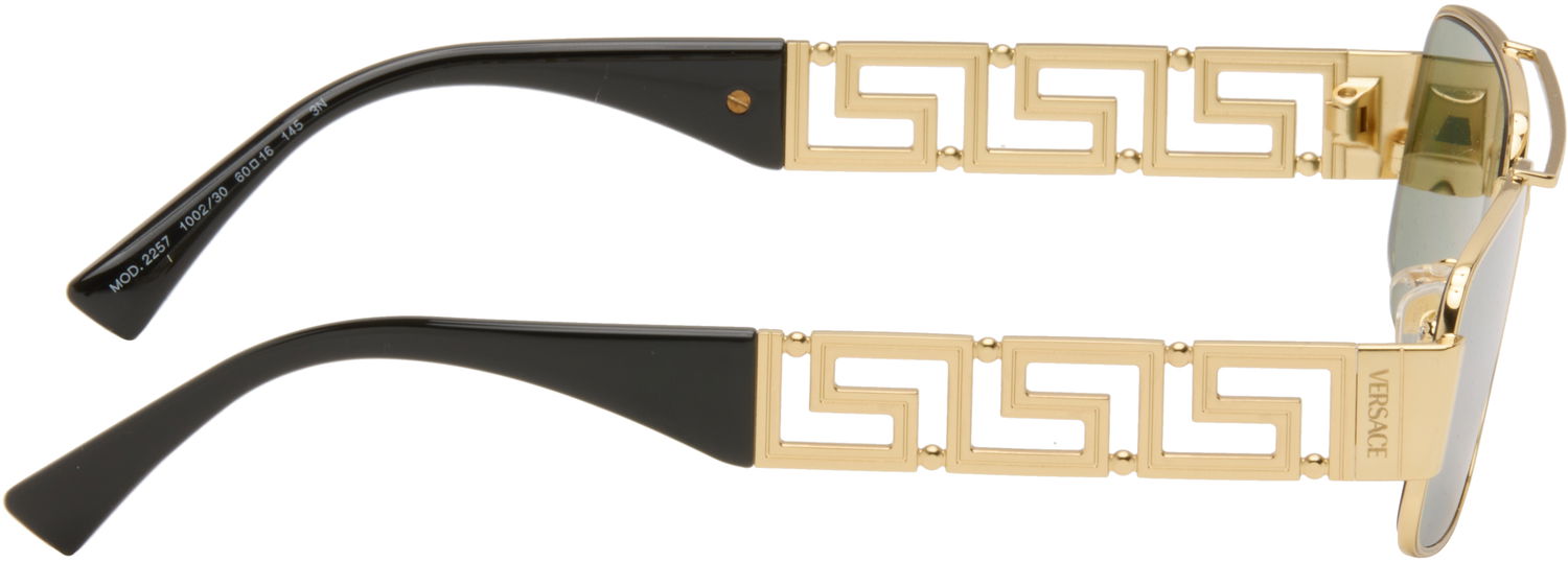 Slnečné okuliare Versace Greca Rectangular Double Bridge Sunglasses Metalická | 0VE2257 10023060 8056262296462, 1