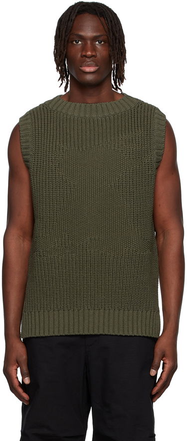Sveter We11done We11done Knitted Cotton Vest Zelené | WD-KV1-22-607-U-KK, 0