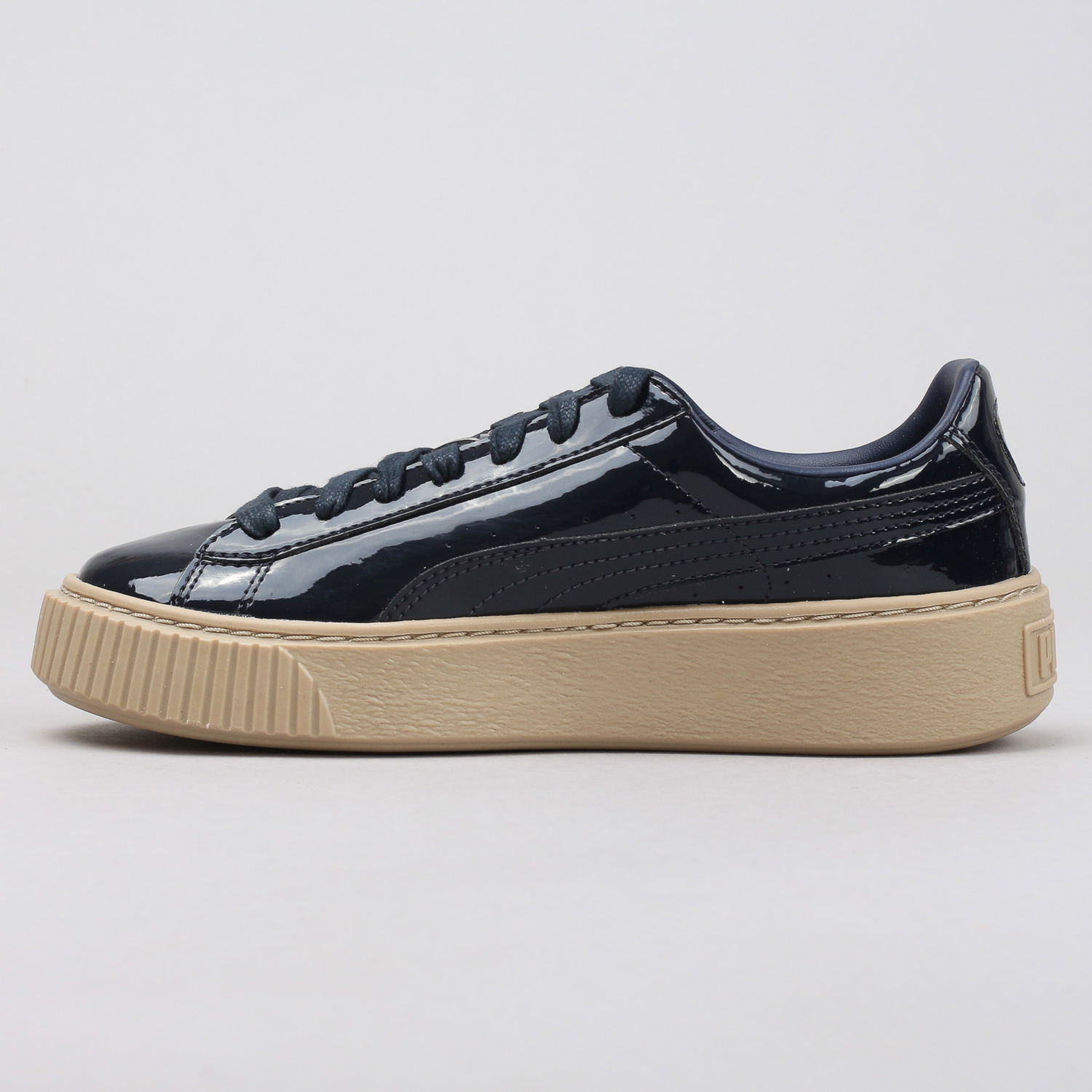 Tenisky a topánky Puma Basket Platform Patent Wn's peacoat - peacoat Čierna | 363314 06, 1