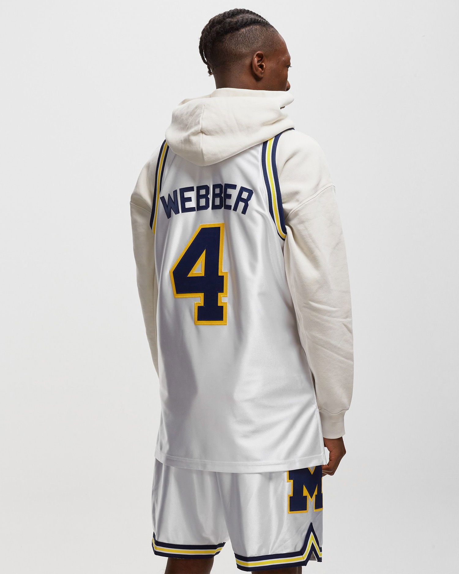 Dres Mitchell & Ness NCAA AUTHENTIC JERSEY MICHIGAN 1991-92 CHRIS WEBBER #4 Biela | AJY55329-UMI91CWEWHIT, 1
