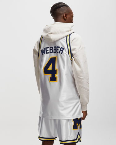 Dres Mitchell & Ness NCAA AUTHENTIC JERSEY MICHIGAN 1991-92 CHRIS WEBBER #4 Biela | AJY55329-UMI91CWEWHIT, 1