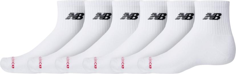 Ponožky New Balance Everyday Ankle 6 Pairs Biela | las51306-wt