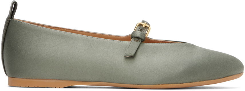 Oblečenie JW Anderson JW Anderson Satin Ballerina Flats Zelené | ANW43033B 20113, 0