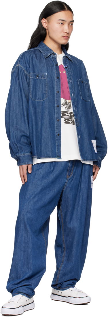 Košeľa Maison MIHARA YASUHIRO Maison MIHARA YASUHIRO Cotton Tencel Long-Sleeve Denim Shirt Modrá | I12SH002, 3