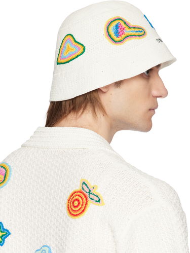 Klobúk Casablanca Casablanca Crochet Bucket Hat Biela | AS25-HAT-079-01, 2