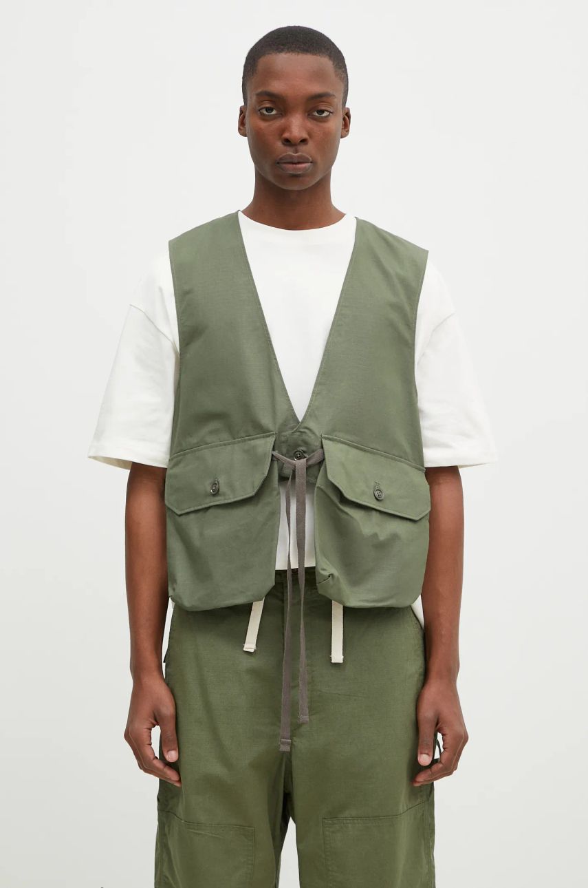 Vesta Engineered Garments Fowl Vest Zelené | OR120.CT010, 0