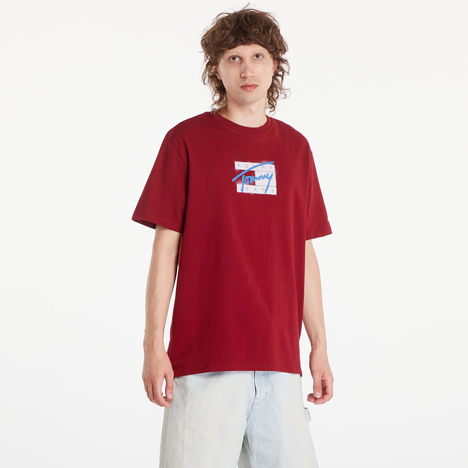 Tričko Tommy Hilfiger Regular Street Flag Tee Red Carpet Červená | DM0DM18528 XKG, 0