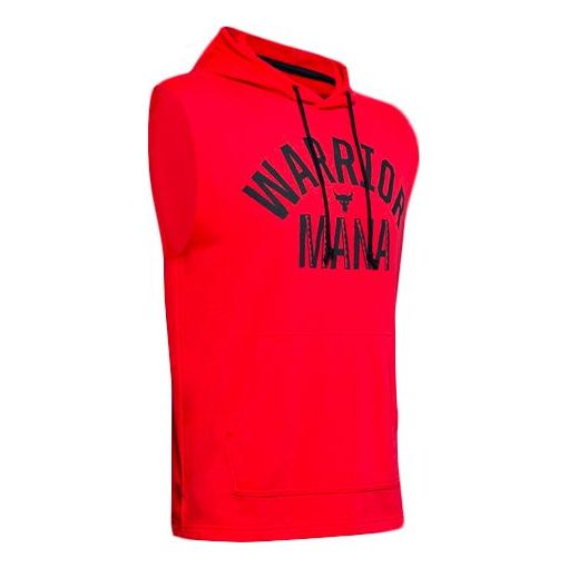 Mikina Under Armour Project Rock Training Sleeveless Hoodie Červená | 1352693-608