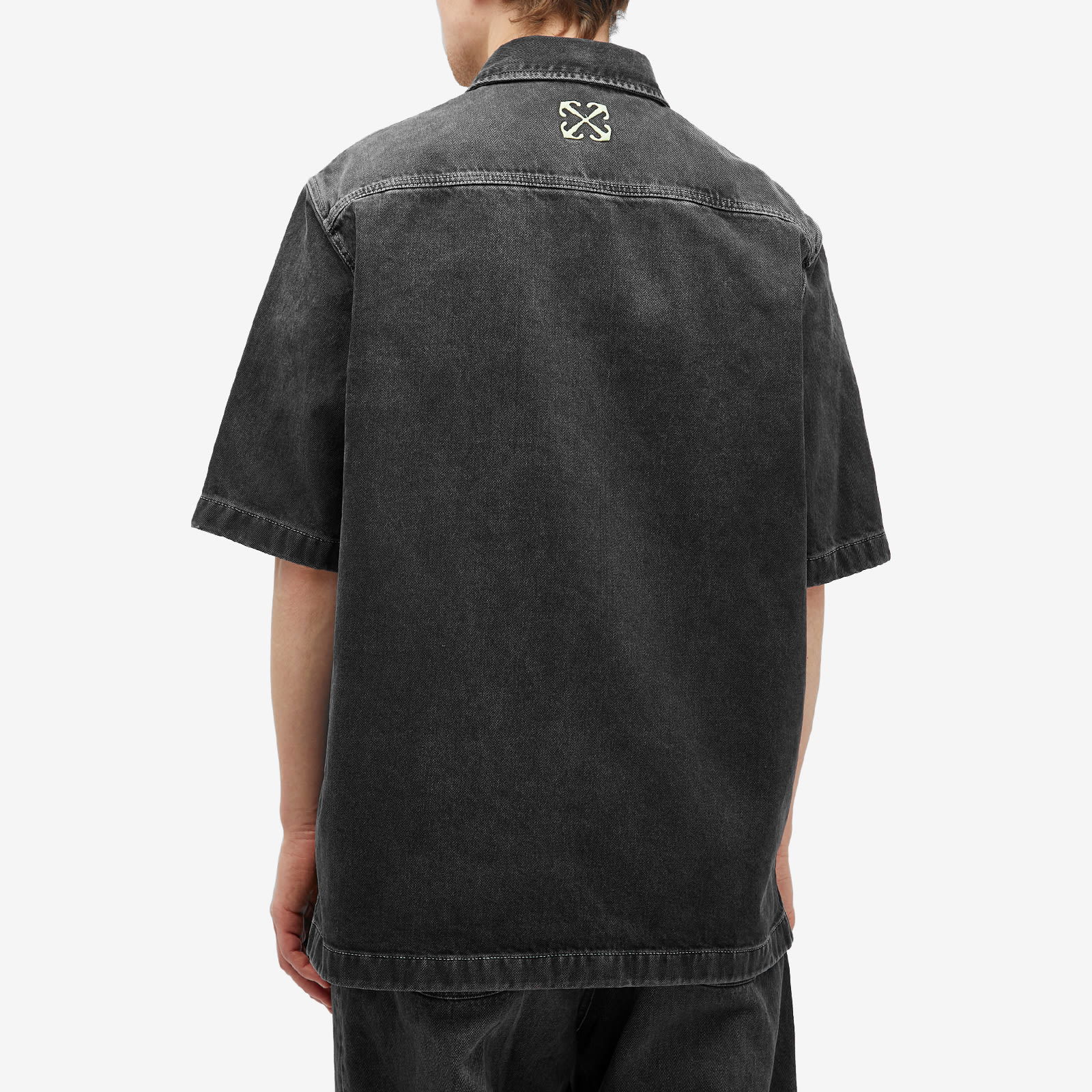 Black Denim Bowling Shirt