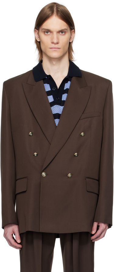 Bunda Casablanca Casablanca Wool Double Breasted Blazer Hnedá | MS25-JK-363-01, 0