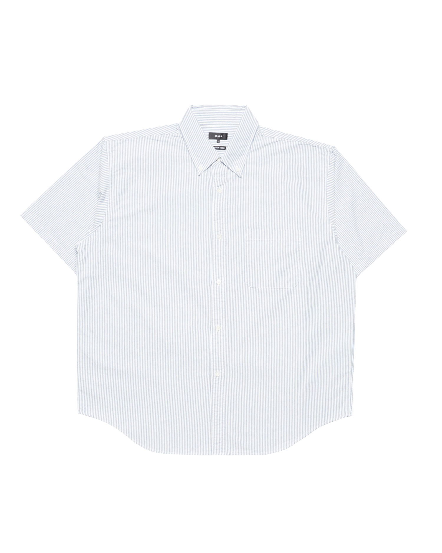Košeľa BEAMS Beams Easy Short Sleeve Button-Down Shirt Modrá | 11010575301-90, 0