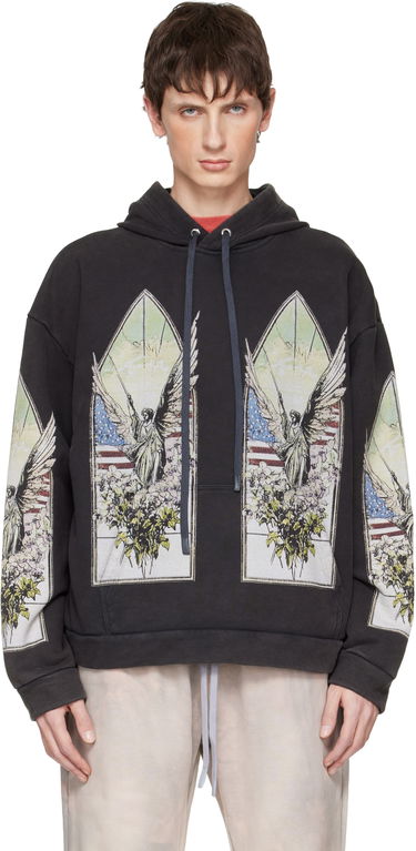 Mikina Who Decides War Demo Stained-Glass Angel Print Hoodie Čierna | 1110100002FW25, 0
