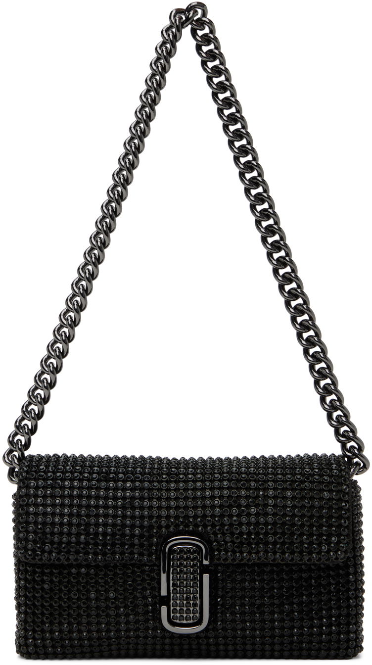 Taška cez rameno Marc Jacobs Marc Jacobs 'The Rhinestone J Marc Mini' Shoulder Bag Čierna | H912M06RE22, 0