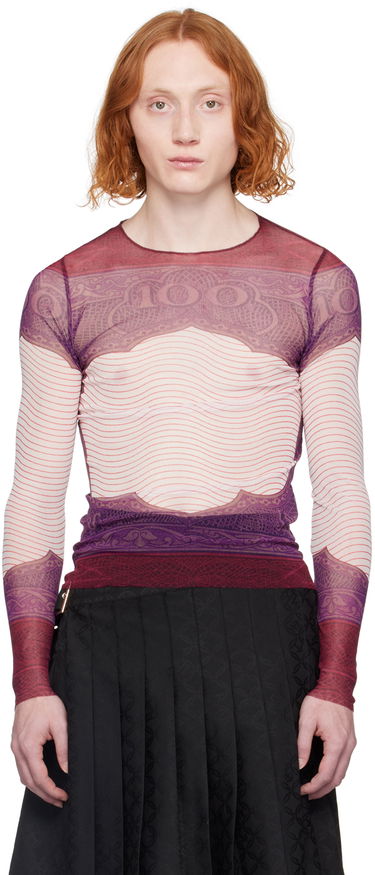 Tričká a tielka Jean Paul Gaultier Gaultier Sheer Long Sleeve T-Shirt Fialová | 24/25-U-TO017-T515-300128, 0
