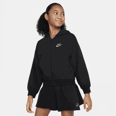 Mikina Nike Sportswear Full-Zip Hoodie Čierna | FN8595-010, 4