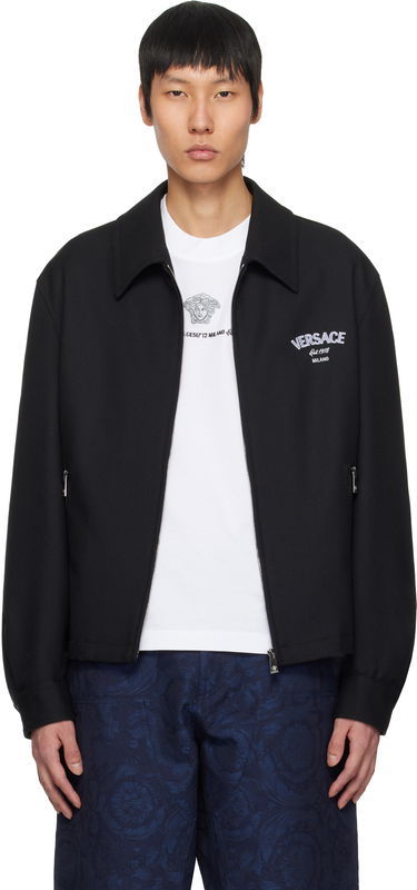 Bomber bunda Versace Versace Medusa Gallery Wool Blouson Jacket Čierna | 1018846_1A13489, 0