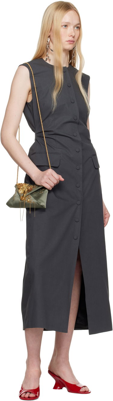 Šaty Dries Van Noten Dries Van Noten Tailored Midi Dress Šedá | 251-011021-1449, 3