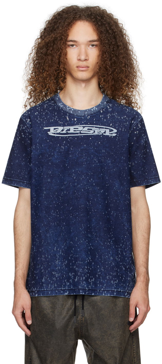 Tričko Diesel T-Just-Slits-N15 T-Shirt Navy | A13303-0CLAR-01