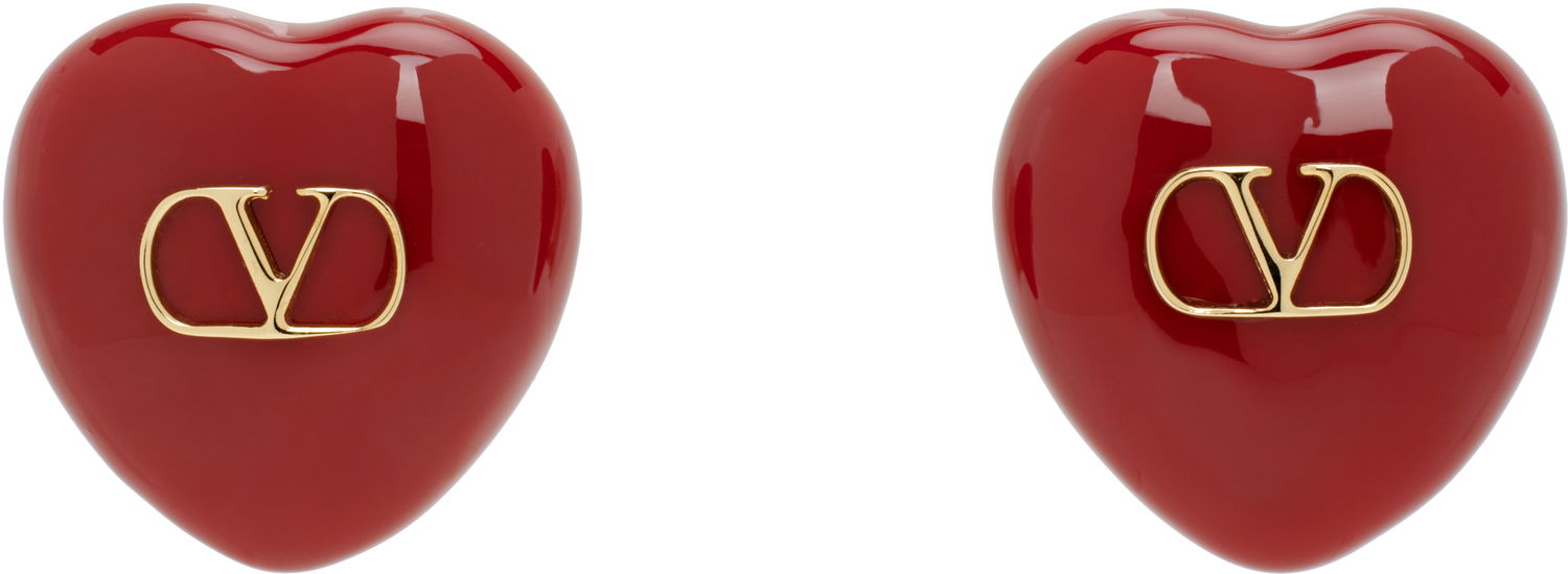 Náušnice Valentino Valentino Garavani Coeur Royal Heart Earrings Červená | 6W2J0Y10MJP, 0