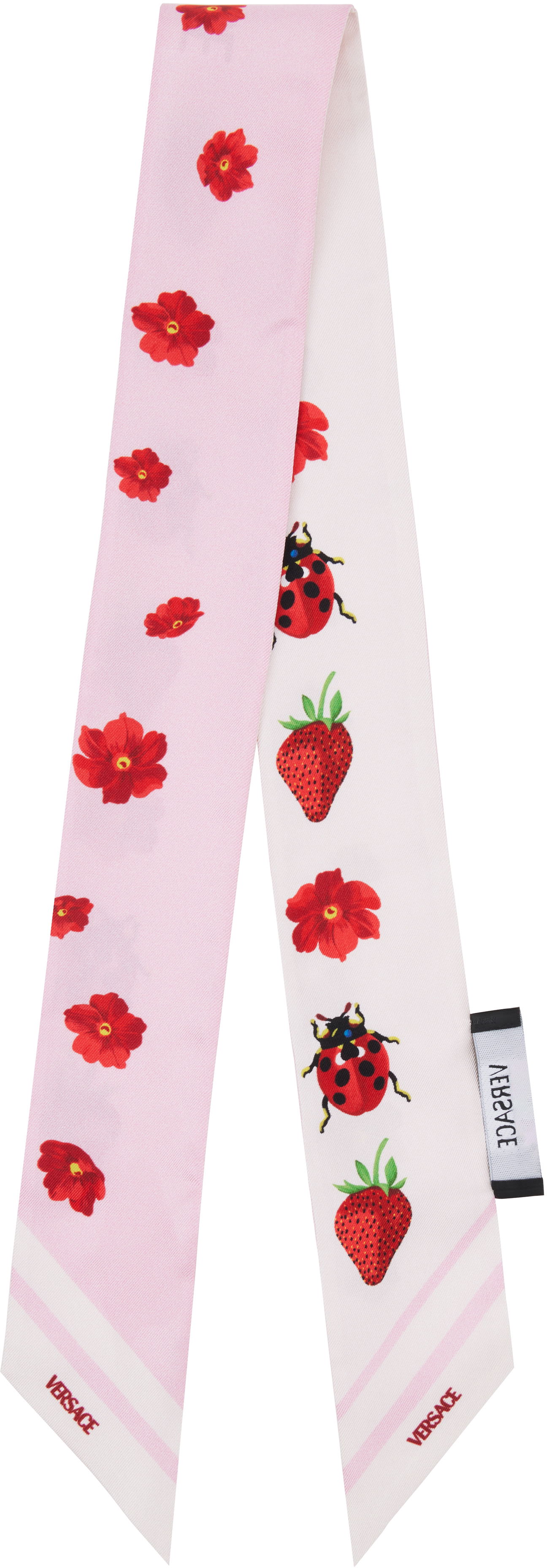 Šál Versace Versace Strawberry Garden Silk Tie Ružová | IBA0005_1A13787_5W690, 0