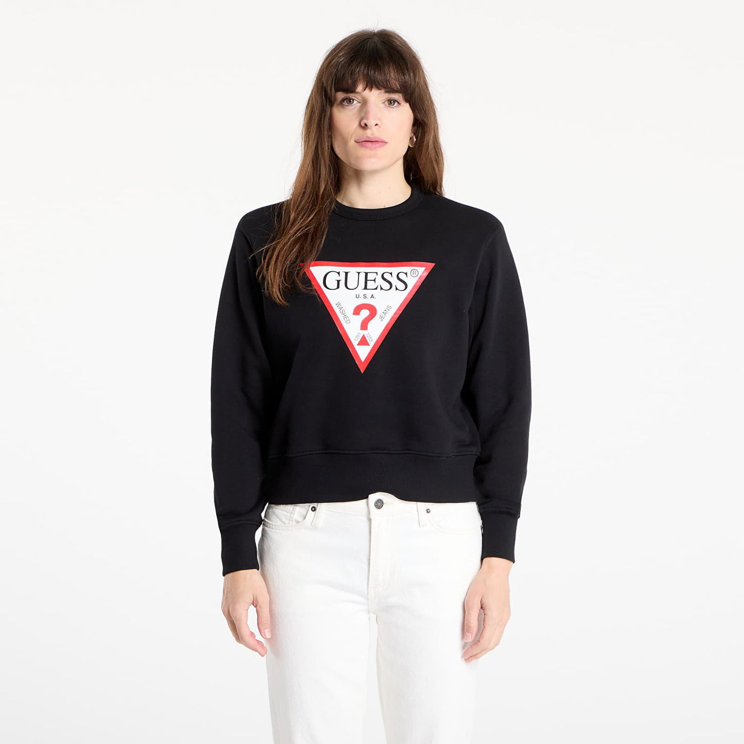 Mikina GUESS Guess Original Fleece Sweatshirt Čierna | W2YQ16KBA11-JBLK, 0