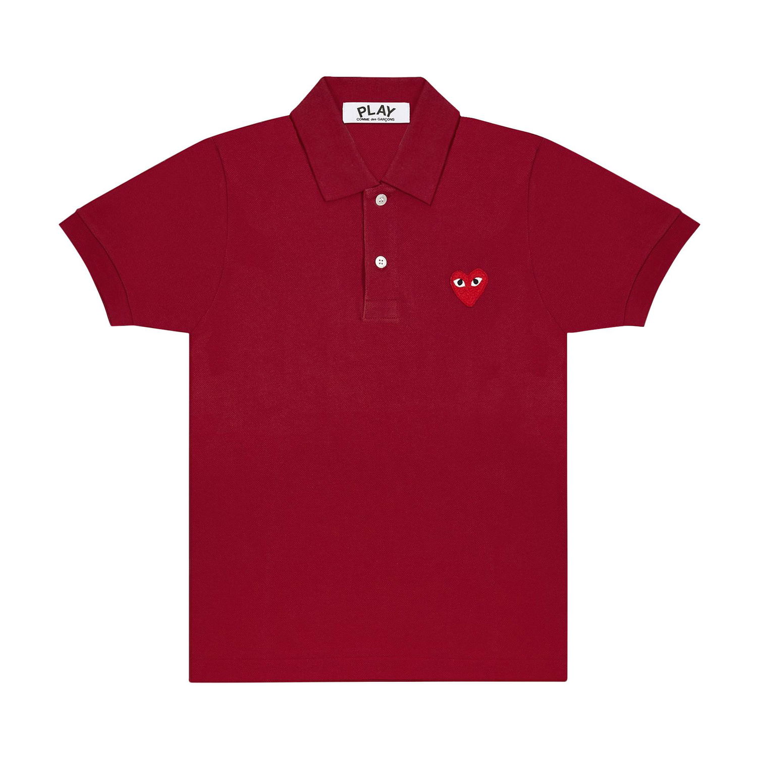 Polo tričko Comme des Garçons PLAY Big Heart Polo Tee Vínová | AZ T006 051 3, 1