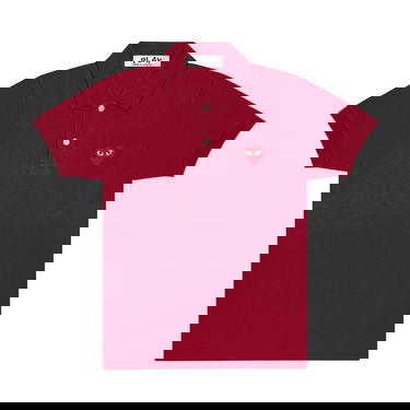 Polo tričko Comme des Garçons PLAY Big Heart Polo Tee Vínová | AZ T006 051 3, 1