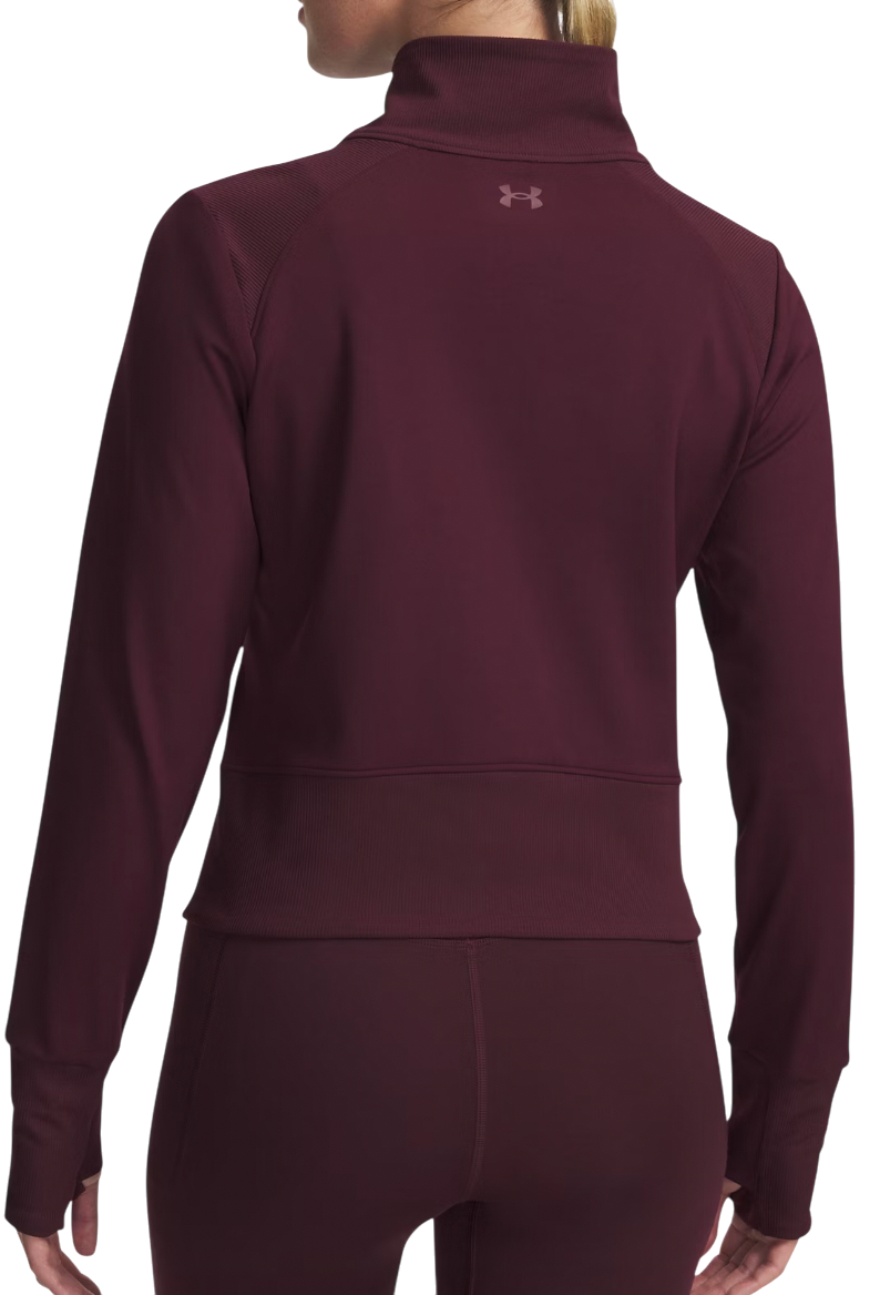 Bunda Under Armour Meridian Full-Zip Cropped Jacket with Thumbholes Vínová | 1379157-600, 1