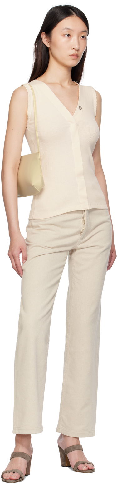 Džínsy Baserange Baserange Tajo Wide-Leg Jeans Béžová | TRTA-DE-SU25, 3