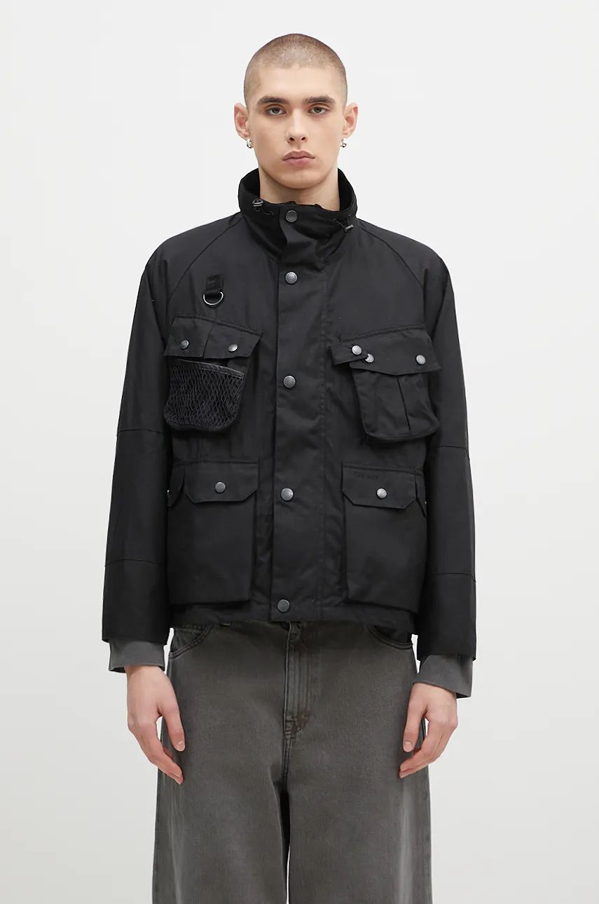 Parka Barbour Wax Jacket Oversize Čierna | MWX2337, 0