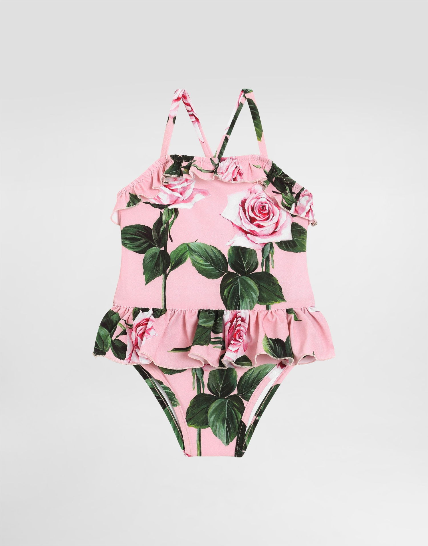 Plavky Dolce & Gabbana Dolce & Gabbana Ruffled Rose-print One-piece Swimsuit Rôznofarebný | L2J861ON04QHF5IZ, 0