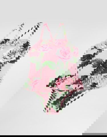 Plavky Dolce & Gabbana Dolce & Gabbana Ruffled Rose-print One-piece Swimsuit Rôznofarebný | L2J861ON04QHF5IZ, 0