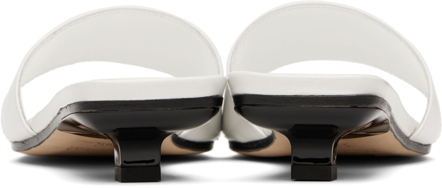 Starostlivosť o obuv BY FAR BY FAR Ceni Kitten Heel Mules Biela | MWFHO014CL034WH025PL, 1