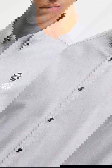 Košeľa AAPE by A Bathing Ape AAPE Now Relaxed Fit Button-Down Shirt Šedá | AAPSTM8540XXP, 3