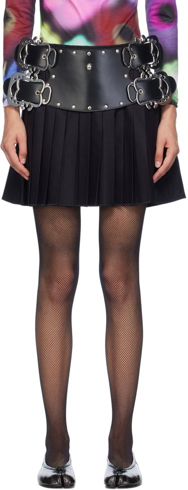 Sukňa Chopova Lowena Buckle Decorated Pleated Miniskirt Čierna | 3210, 0
