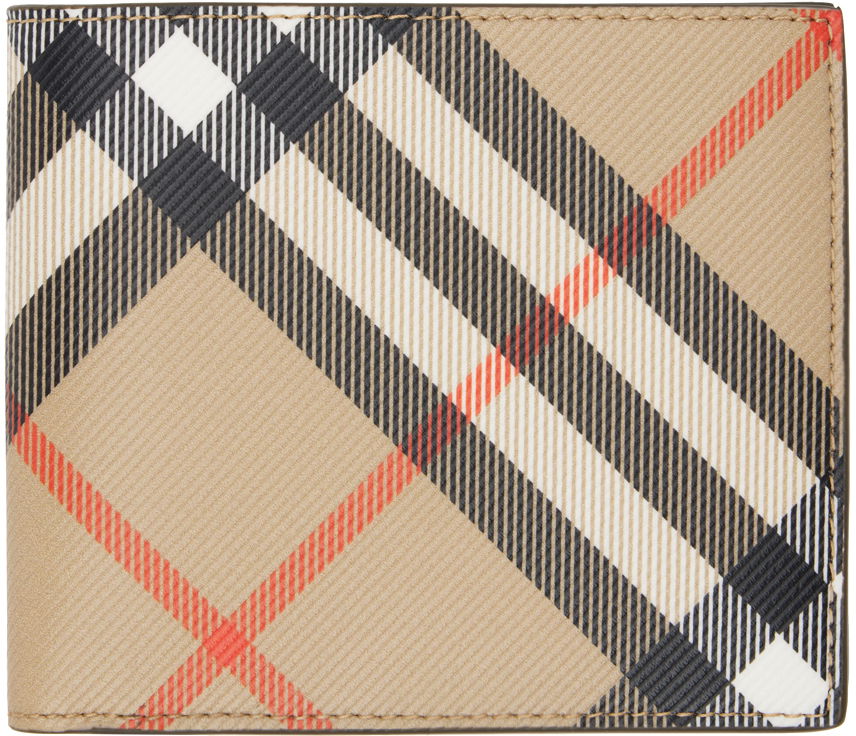 Peňaženka Burberry Tan Check Bifold Wallet Béžová | 8091926, 0
