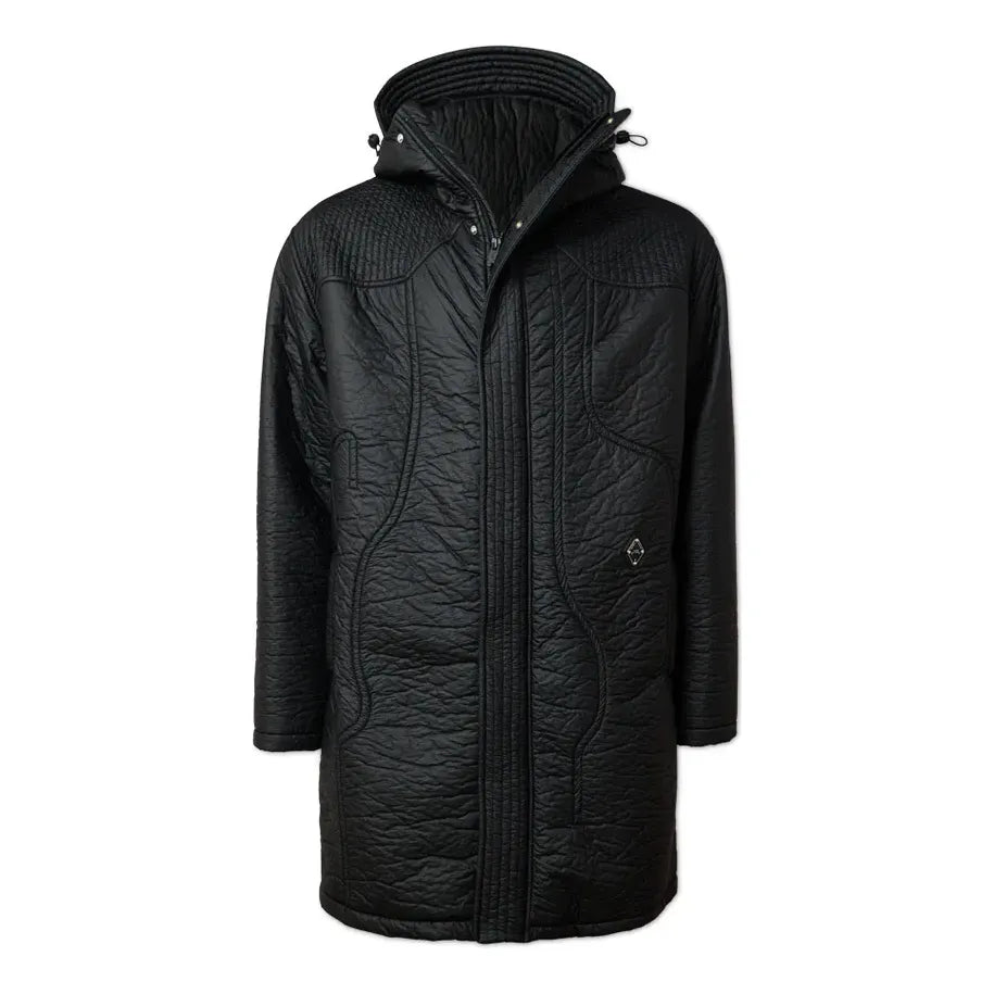 Prešívaná bunda A-COLD-WALL* Crinkle Puffer Storm Hoody Jacket Čierna | ACWMO032B-BLACK, 0
