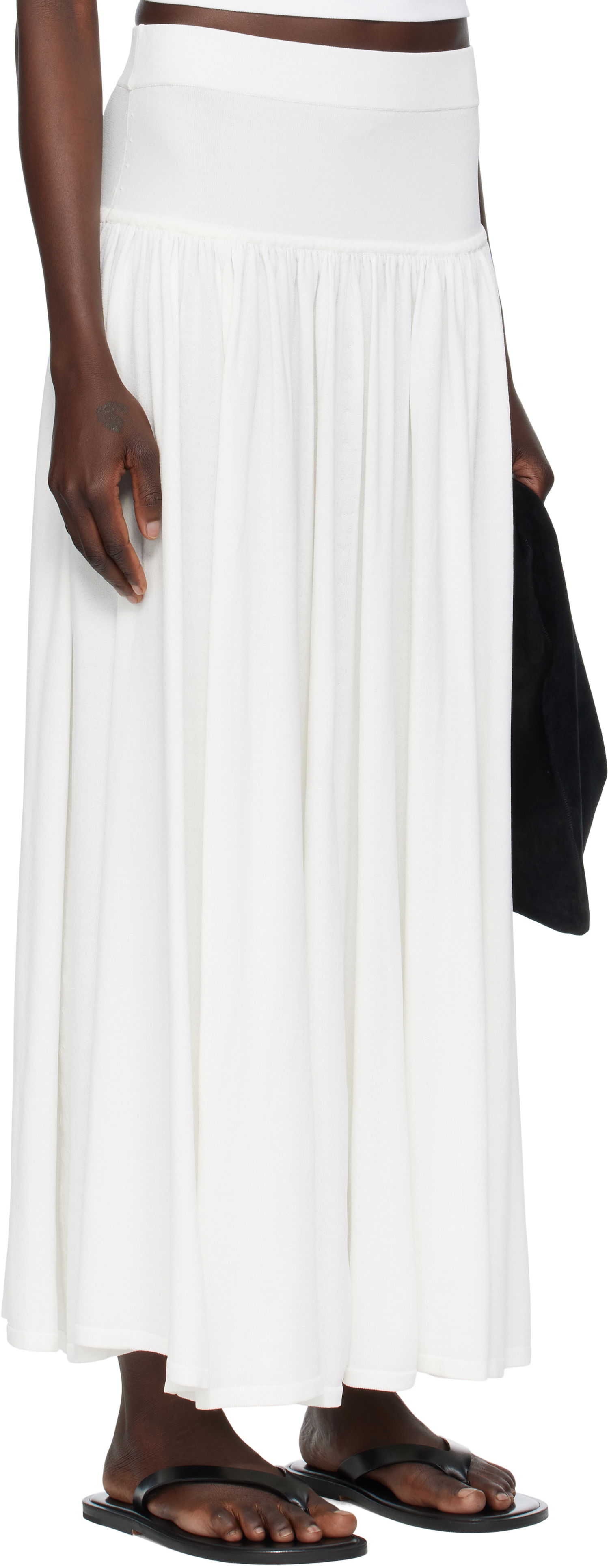 Sukňa Loulou de Saison Loulou de Saison Romy Maxi Skirt Biela | ROMY, 1