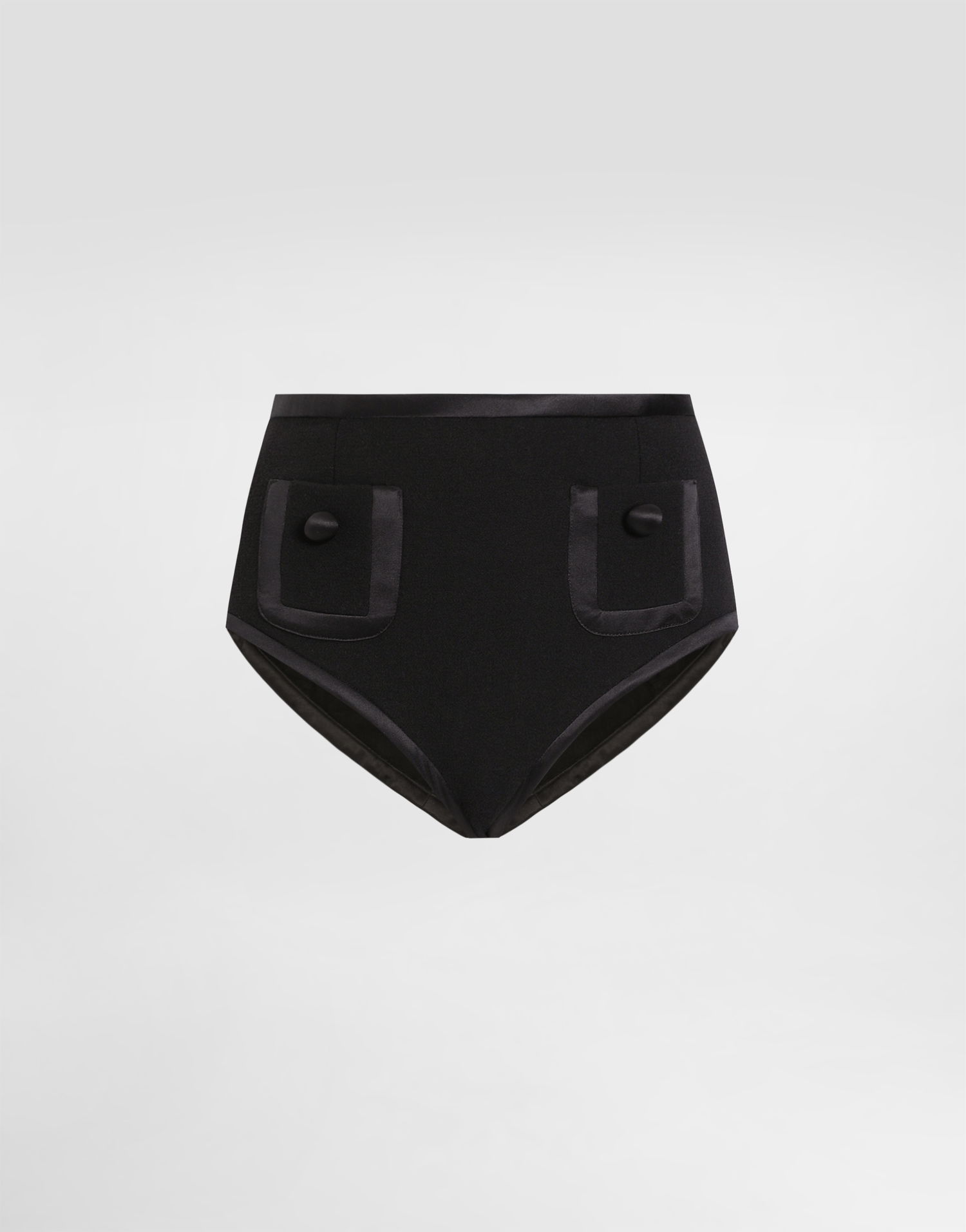 Nohavičky Dolce & Gabbana Dolce & Gabbana High-Waisted Wool Panties Čierna | FTC99TFU2TZN0000, 0