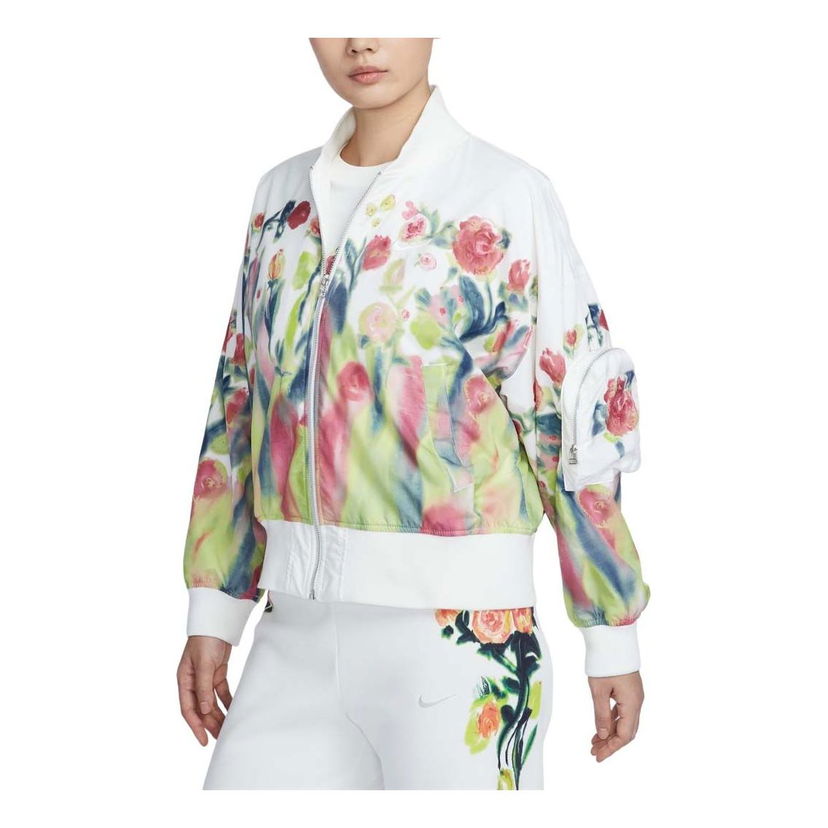 Bomber bunda Nike Sportswear Artist Collection Bomber Jacket Biela | HF4688-133