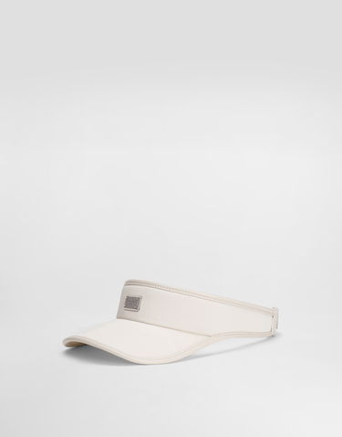Čiapky a klobúky Dolce & Gabbana Dolce & Gabbana Gabardine Visor Biela | GH910AFUFL3W0802, 0