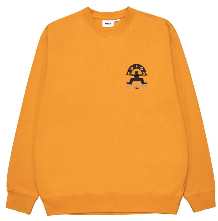 Sveter OBEY Obey Haus Musik Crew Sweatshirt Oranžová | 112480135-sdl