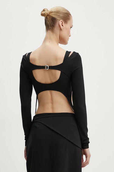 Crop Top HELIOT EMIL Long Sleeve Cut-Out Top Čierna | HE.W.13.051.BLK01, 2