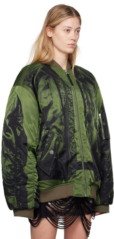 Bomber bunda Jean Paul Gaultier Jean Paul Gaultier Trompe L'œil Print Bomber Jacket Zelené | 24/30-F-BL046-C538-4100, 1