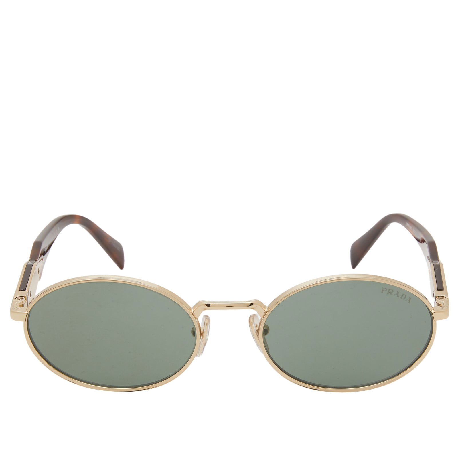 Round Sunglasses with Dark Green Lenses