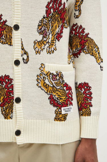 Sveter WACKO MARIA Tiger Knit Cardigan Biela | 24FW.WMK.KN22, 3
