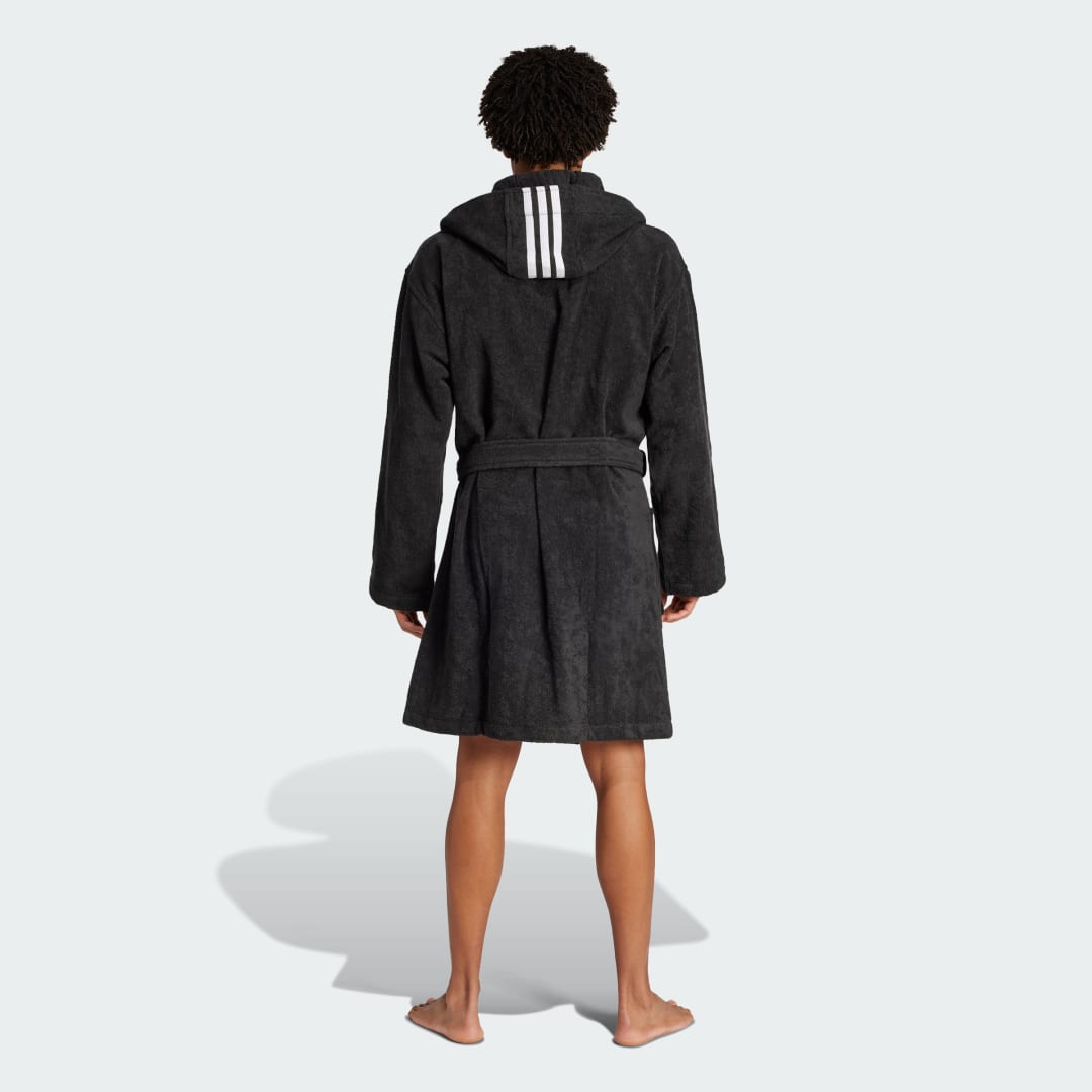 Pyžamo adidas Performance Cotton Hooded Bathrobe Čierna | JH3399, 1