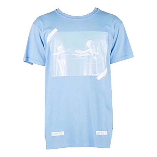 Tričko Off-White Virgil Abloh OW Graphic T-Shirt Modrá | OW-SS18-047