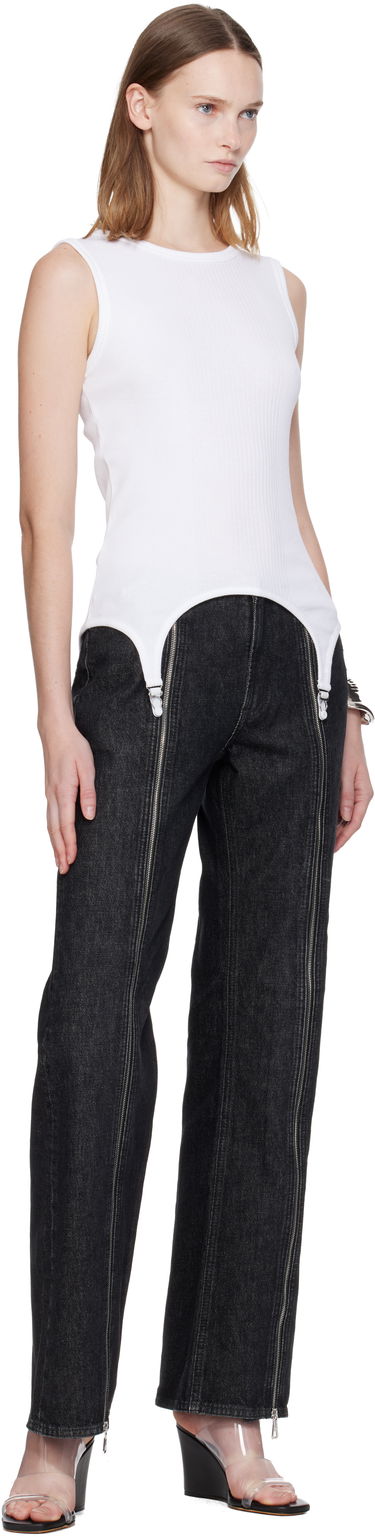 Tielko Jean Paul Gaultier 'The Garter' Tank Top Biela | 25/04-W-TO387-J014-01, 3